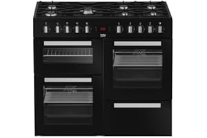 Cuisiniere Piano de cuisson électrique BEKO - 6 gaz + 1 wok - 100 cm - PF335325DB