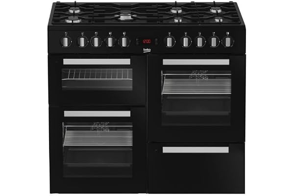 Cuisiniere Piano de cuisson électrique BEKO - 6 gaz + 1 wok - 100 cm - PF335325DB