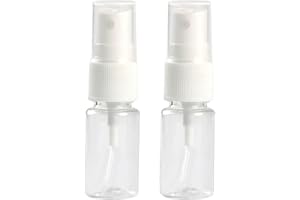 COYTEAR 10ml Mini Spray Bottle, Clear Empty Fine Mist Plastic Travel Sprays Bottle Set Small Atomiser Spray Bottles for Leak Proof Cosmetic Perfume Cleaning Liquid Essential Oil Containers (2)