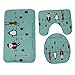 Produktbild Mitlfuny Halloween Weihnachten,Bad Matte Starke Wasseraufnahme 3 StüCke/Satz Wasseraufnahme Badezimmer Teppich Teppich Mat Non-Slip Badmatten Sockel Mat WC Sitzbezug Matte