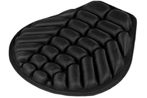 BOWTONG Air Motorrad Sitzkissen Motorrad Luftkissen 3D Sitzpolster Stoßdämpfung, Druckentlastungs Luftkissen Rutschfester, Effektiver Rebound Für Verschiedene Motorradsitzkissen 375 X 360 X 26 Mm