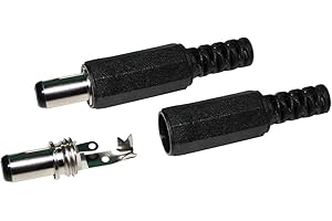 5x LED DC Connecteur avec connexion soudée 5,5/2,1mm Bouchon creux pour les bandes LED monochromes 2-Pin