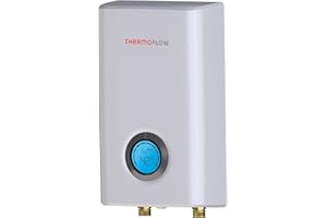 Thermoflow Elex 10 kW Chauffe-eau instantané 230 V résistant à la pression | Chauffe-eau jusqu'à 55 °C | Raccord G 1/2" | 5,6 L/min | Chauffe-eau instantané