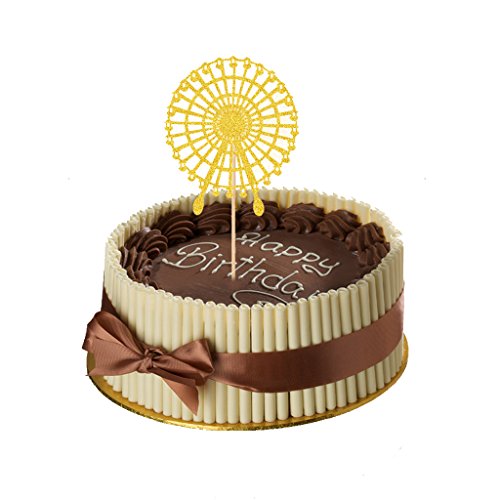 Gazechimp 20stk. Glitter Kuchenaufsätze Kuchendekoration Kuchendeckel Tortendeko Tischdeko - 6