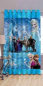 THE HOME STYLE Knitting Snow Theme 3D Digital Printed Window Curtain (4 x 5 Feet)