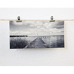 Postkarte XXL Panorama Frankreich See Steg