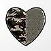 Produktbild Große Herzen Aufbügeln Camouflage und Pailletten Hiper Cool für Jacken, Camping Tank Tops, Shirts, Handtaschen, Rucksäcke, Cases, Kleid Party Dekoration 21 cm NEUHEIT von Open Buy