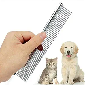 Royale Dog Professional Stainless Steel Metal Dog Pet Cat Grooming 16.5 cm Comb Rake Brush Tool for Long Haired Dogs