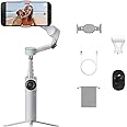 Insta360 Flow 2 Pro Vlog Bundle Gray - Foldable AI Phone Gimbal, Track in 200+ Apps With Apple DockKit, 360º Pan Tracking, Built-In Tripod/Selfie Stick, Remote Control, Spotlight/Backpack Mount