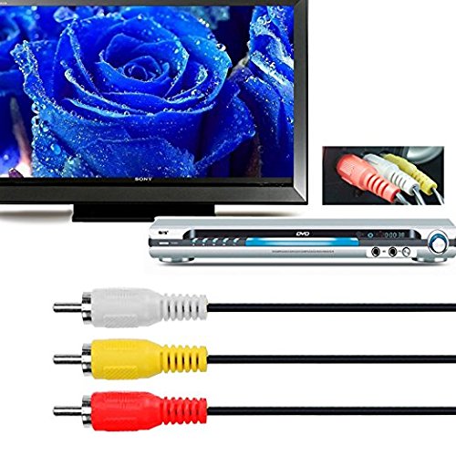 HDMI auf Cinch Kabel, goodlucking 5 ft 1,5 m HDMI Male to 3RCA Video Audio AV Komponente Konverter Adapter Kabel für HDTV DVD und die meisten LCD-Projektoren (schwarz) - 6