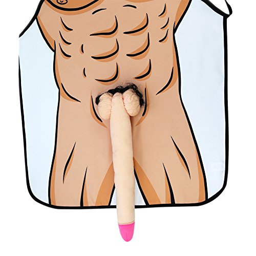 Schürze Mann,Anxihanee Schürze für männer Grillschürze mit Penis Partyschürze - 2