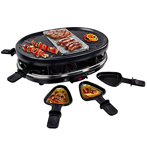 Syntrox Germany Raclette Jura mit Grill und Heißer Stein für 8 Personen - 2