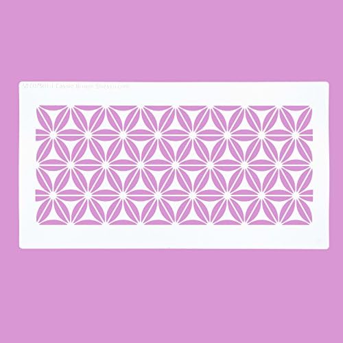 Cassie Brown Geometric Flowers 2 Part Stencil, 14.9 x 1 x 27.9 cm