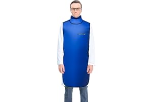 faruijie Delantal de plomo con protección de rayos X dental, con blindaje de plomo de tiroides, 0,5 mmPb, ligero delantal de plomo para trabajos médicos, gran delantal de plomo de rayos X para adultos