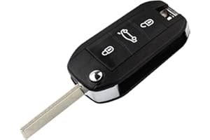 PHONILLICO Carcasa Llave para Peugeot 208 308 508 2008 3008 5008 Citroen C4 Cactus C5 C-Elysee | 3 Botones | Mando a Distancia