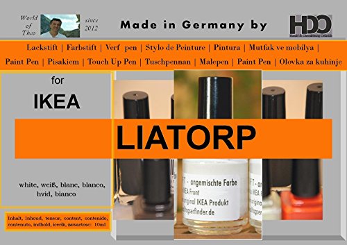 TOUCH UP Paint PEN for IKEA LIATORP white, weiß, blanc