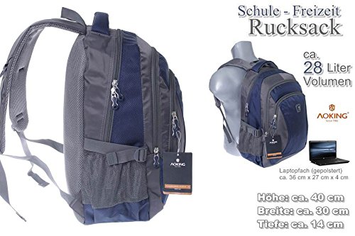 Rucksack, Schulrucksack, Sporttasche, Freizeitrucksack, City Rucksack, Arbeit, Sport, Schule, Uni, Freizeit - 3