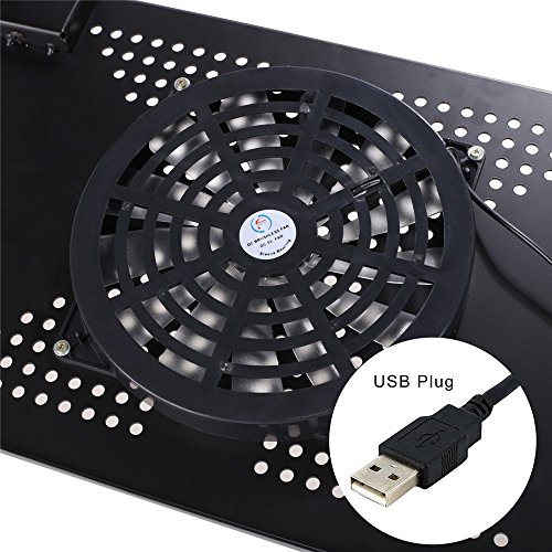 Notebookständer, Sondereu Laptop Ständer 360 ° Einstellbarer Faltbarer Notebooktisch Laptoptisch Schreibtisch (Schwarz) - 4