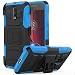 Produktbild MoKo Moto G4 / G4 Plus Hülle - [Heavy Duty Serie] Outdoor Dual Layer Armor Case Handy Schutzhülle Schale Bumper mit Gürtelclip und Standfunktion für Motorola Moto G4 / G4 Plus 5.5 Zoll 2016 Smartphone, Blau