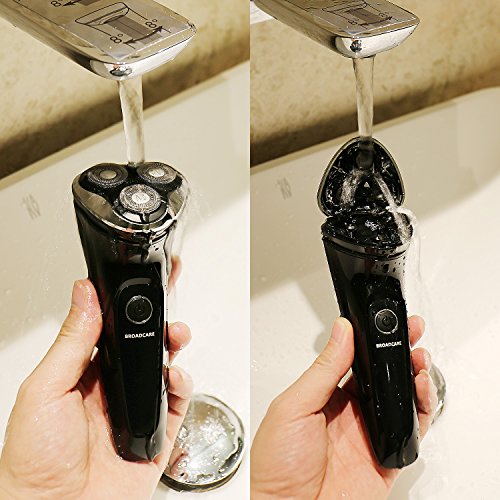 BROADCARE Elektrischer Rotationsrasierer USB Aufladen Wasserdicht Rasierer - 6