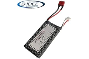 s-idee® 18181 7.4V 1600mAh Power LiPo Akku für RC Fahrzeuge 9125 18173 1:10 S9125 Ersatzakku
