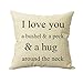 Produktbild Kissenbezug, morecome I Love You A Bushel and a Peck Schlafsofa Home Decor Kissen Fall