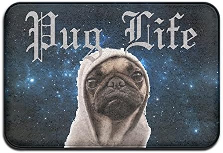 Soft Non-slip Pug Life Dog Ugly Bath Mat Coral Rug Door Mat Entrance Rug Floor Mats For Front Outside Doors Entry Carpet 40 X 60 Cm.