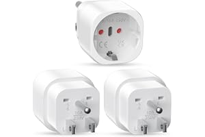 3 st USA-adapter, amerikansk uttagsadapter, FR 2 stift till US 3-stifts adapter kanadakontakt, resetillbehör, Kanada, Mexiko