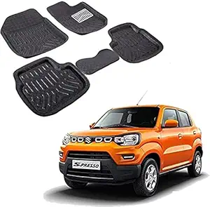 DIVIS Plastic 3D Mat for Maruti Suzuki S-Presso (Black)