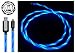 Produktbild LED-FLOW NEU 2018 T2 BLAU USB-KABEL BELEUCHTETES LADEKABEL LED-Telefonladekabel MICRO USB FLUSSKABEL Leuchten Sie das Telefonladekabel auf
