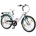 Produktbild Galano 20 Zoll Kinderfahrrad Blossom LE Mädchenrad Jugendrad Cityrad, Farbe:Weiss/Grün