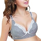 HOEREV Cotton Soft Nursing Maternity Non-wired Breast Feeding Bra