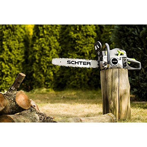 SCHTER Benzin Kettensäge Motorsäge 52CC Grau - 14