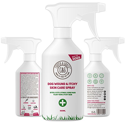 Cooper And Gracie C&G Cruelty free Pet Care Wound Spray For Stinky Itchy Dogs | Purple First Aid Sprays | Dog Animal Skin Cuts Wounds Treatment (500ML)