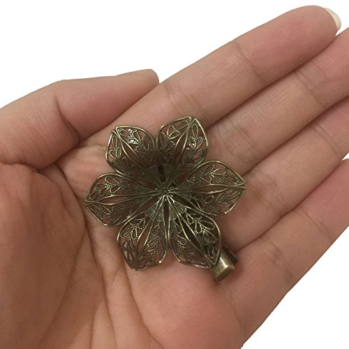 6ST Verschiedene Vintage Haarspange Haarnadel Schmetterling Libelle Blume Feder - 2