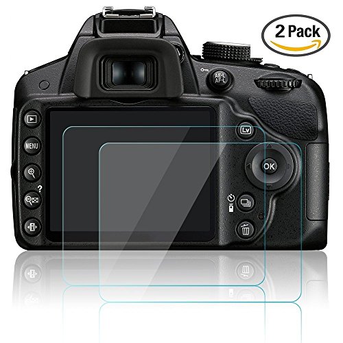 Kameraschutzfolie für Nikon D3200 D3400 D3300 D3100, CAM-ULATA Anti-Kratzer Blendfreies, Gehärtetes Glas LCD U