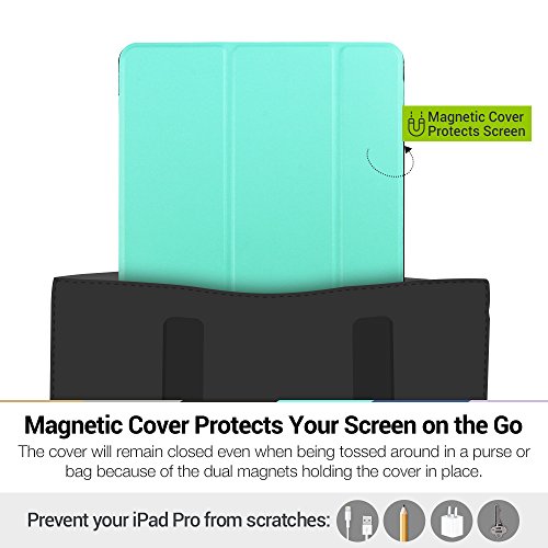 iPad Pro 12.9 (2015 Moell) Hülle, ESR® Yippee Series Auto aufwachen/Schlaf Funktion Ledertasche mit durchschaubar Rückseite Abdeckung Leichtgewicht Anti-Kratzer Schutzhülle für iPad Pro 12.9 Zoll (Mint Grün) - 7