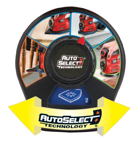 Black + Decker 220 Watt Multischleifer Autoselect 4-in-1 Schleifer, inklusive Zubehör und im Koffer, KA280K - 11