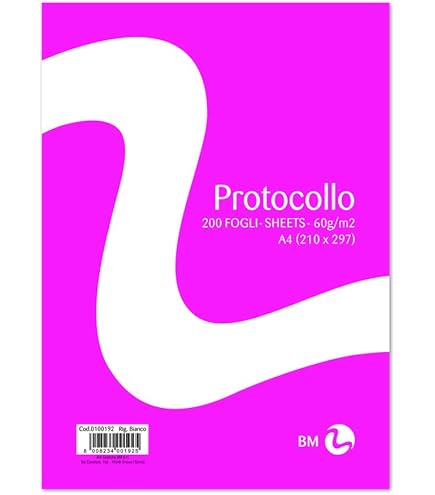 Blasetti Notizblock 21x29,7 Cm – Mehrfarbig, 60 G/m², 20 Blatt, 4 Mm Lochung