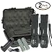 Produktbild YOUTU (2 Stück) Zoombar Superhelle Taktische CREE LED Taschenlampe, 2000 Lumen, Wasserdichte, 5 Lichtmodi, inklusive 2 18650 Batterie, LED Handlampe, LED Camping Handlampe, Mit einstellbarem Fokus (inklusive Ladegerät)