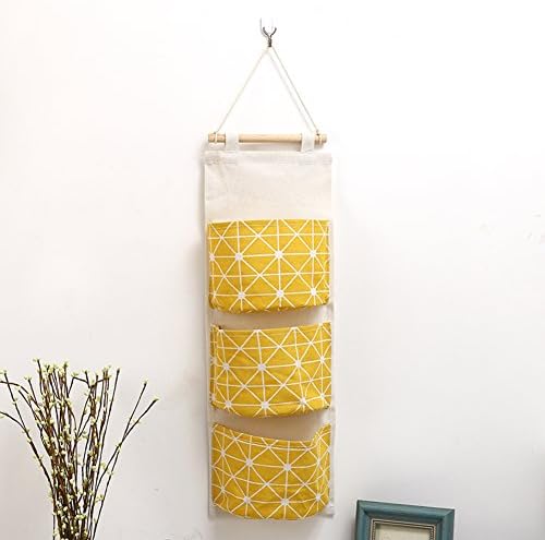 hanging pocket storage bag, organizer,wall hanging,cotton cloth,post-door hanging bag,wall hanging type,multi-layer sundries storage bag-C
