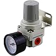 HOSEMART Pneumatic Air Regulator 1/4" Inch With Gauge For Compressor BSP Female Thread 1/4" AR