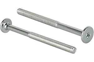 EMOEBELBESCHLAEGE woplus Flachkopfschrauben Möbelschrauben Möbelverbinder Stahl Verzinkt M6 x 80mm Flachkopf Antrieb:Innensechskant SW4 (10 Stück M6 x 80mm)