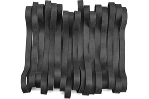 NAROSEBE Aktualisierung 35 Stück Große Gummibänder Gummiringe Breit 10mm Gummibänder Schwarz Gummiband Breit 20cm Groß Dicke Gummiringe Elastische Haushaltsgummis Breit Mülleimer Bänder