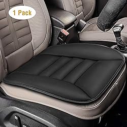Tsumbay Coussin Voiture Siege, Coussin de Siège de Voiture Housse de Siège, Mousse Mémoire Protection Chaise Confortable Antidérapant Mat Pad Couverture Siège Auto, pour Auto Bureau Domicile - Noir
