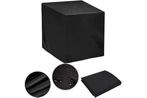 rngcpto Gartentisch Abdeckung 80x80, Schutzhülle Gartentisch 80x80x80cm Abdeckplane für Gartenmöbel Schutzhülle Gartenmöbel Abdeckhaube Rechteckige Wasserdicht Winddicht Anti-UV -Schwarz (80x80x80cm)