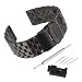 Produktbild BEWISH 24mm Quadrat Uhrarmband Edelstahl Ersatzband Solide Metall Uhr Band Riemen Uhrenarmbänder Edelstahlschliesse Faltschließe Wechselarmband Uhr Armband Smart Watch Wrist Strap Band Replacement