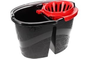 Bama Spa Wischeimer 18 L Putzeimer Zweikammer Doppel Wasser Eimer mit Presse Auswringer