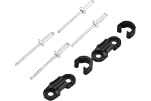 ALOMEJOR 2Pcs Bike Cable Clips Aluminium Alloy Bike Brake Cable Guide Housing Line Holder Hose C Clip Ultralight Buckle Clip Accessory for Mountain Bike