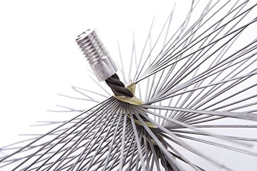 Schornsteinbesen Quadrat Kaminbesen aus Stahl Rußbesen Schornsteinfegerbesen 8 Größen (28 x 28cm) - 6